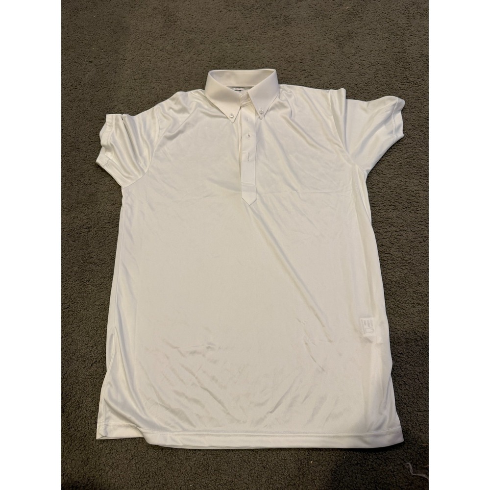 Collars And Co Mens Short Sleeve Polo White Size Medium Tall NWOT
